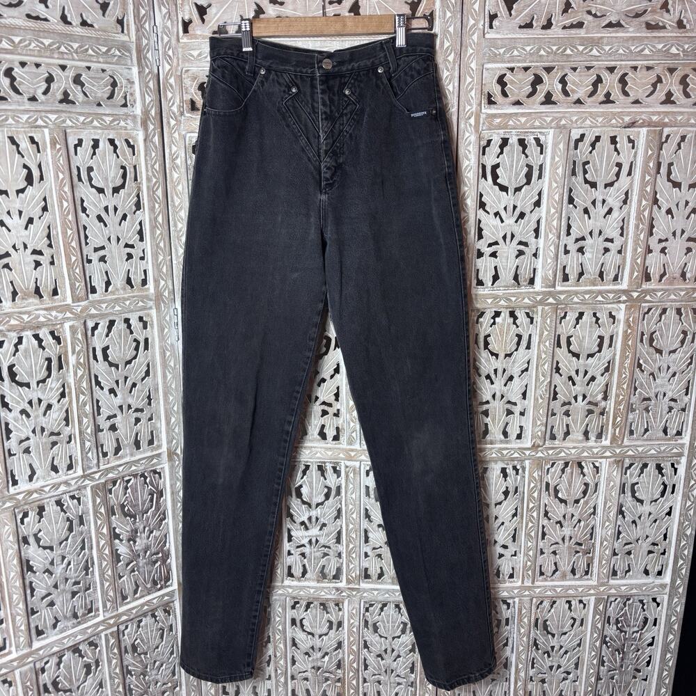 Vintage Jeans Rough Rider by Circle T 13/14 Retro Black Bareback Rodeo USA 29/35